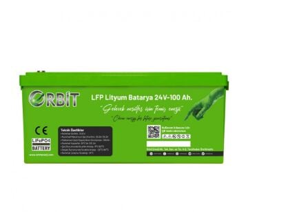 ORBİT 24 V 100 Ah LiFePO4 Akü-ABS Kasa