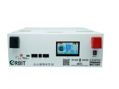 ORBİT 48 V 100 Ah LiFePO4 Akü-Ekranlı-Metal Kasa