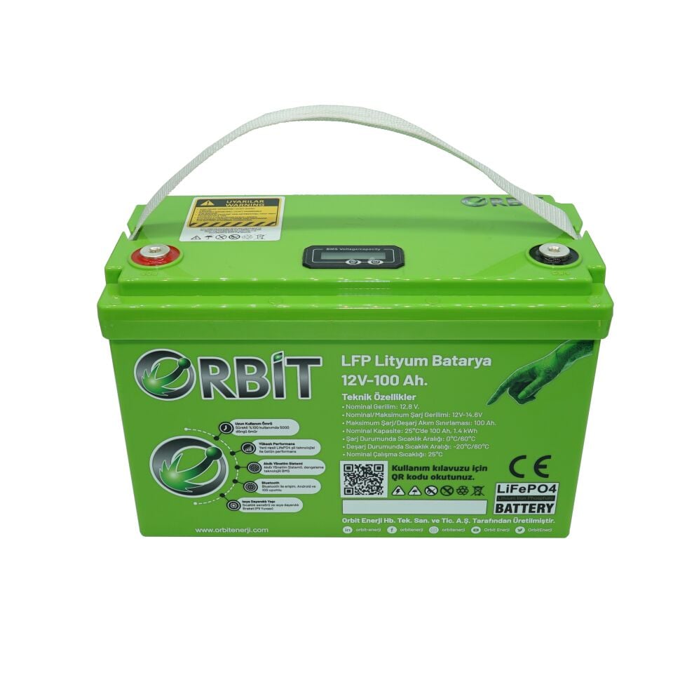 ORBİT 12 V 100 Ah LiFePO4 Akü-Marin Tip-VP