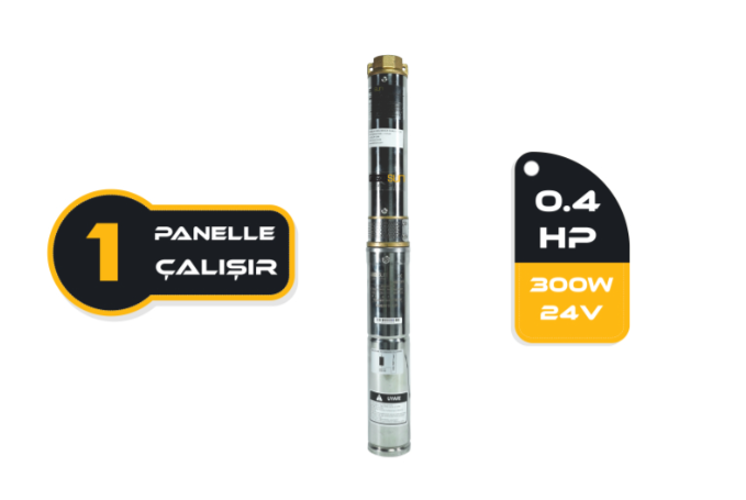 DC Pompa 0.4 Hp / 300W / 24V (3RDC3-35-24-300)