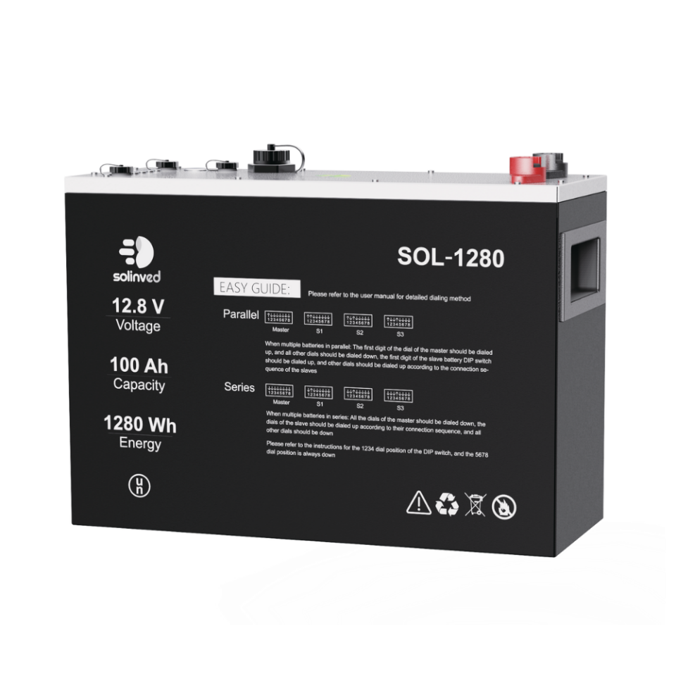 SOLİNVED 12.8 V 100AH LIFEPO4 AKÜ