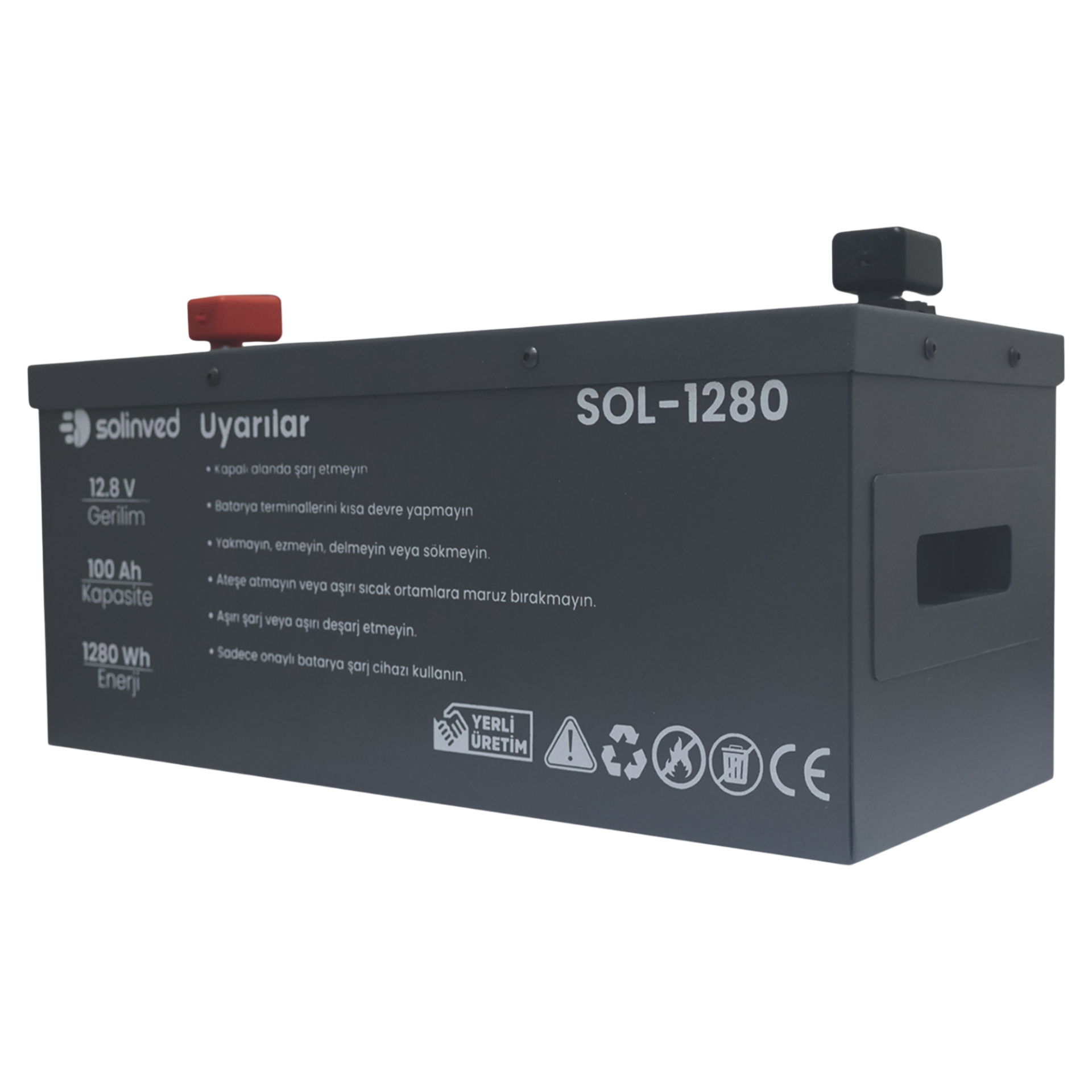 SOLİNVED 12.8 V 100AH LIFEPO4 AKÜ