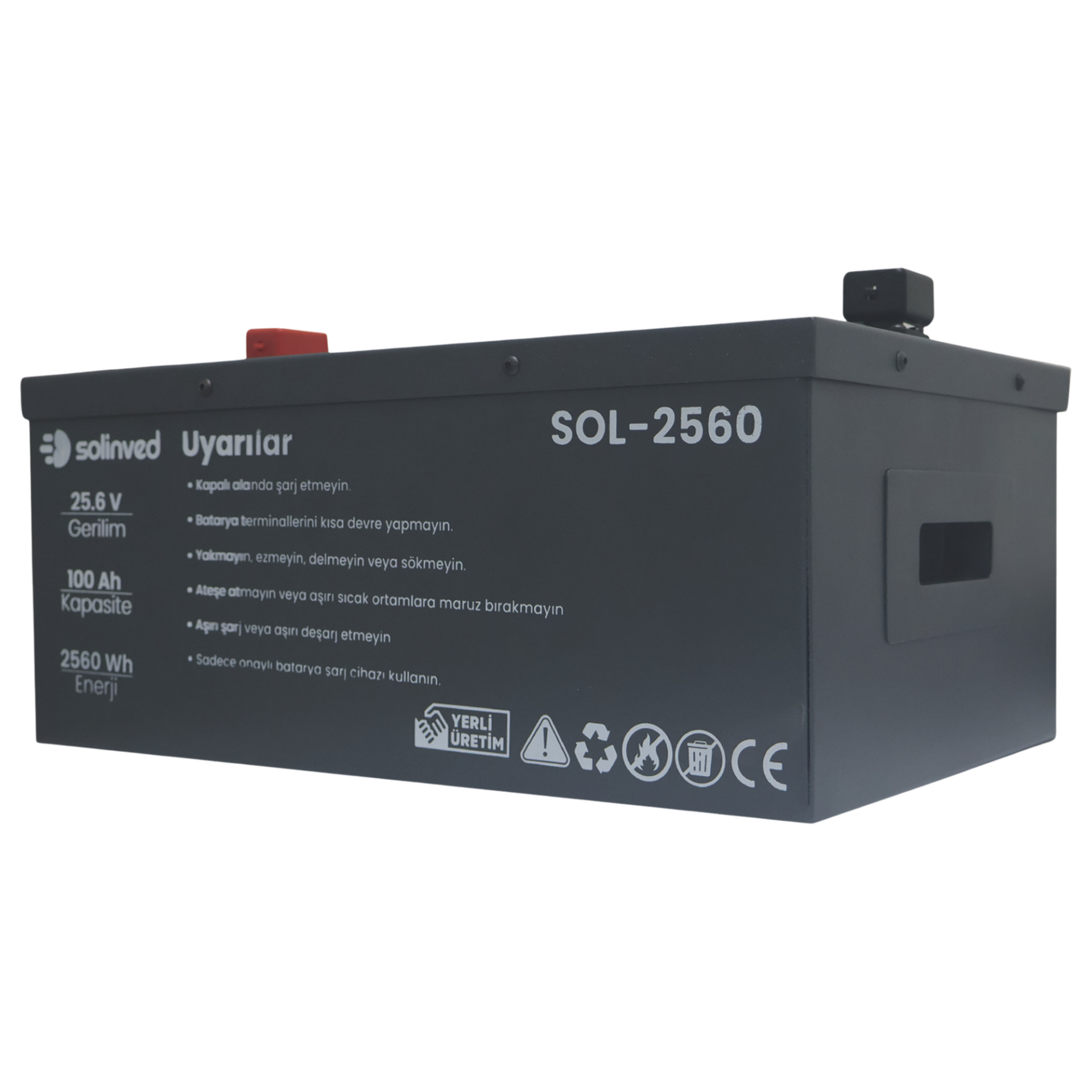 SOLİNVED 25.6 V 100AH LIFEPO4 AKÜ