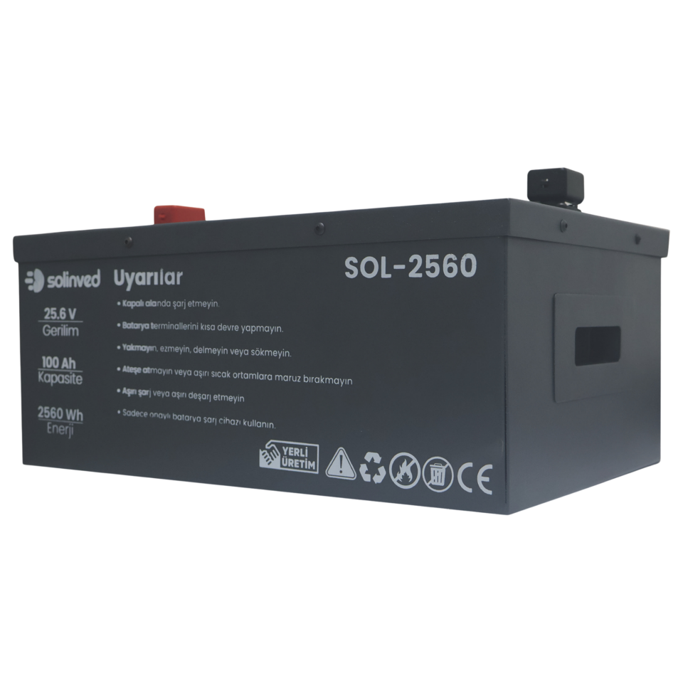 SOLİNVED 25.6 V 100AH LIFEPO4 AKÜ